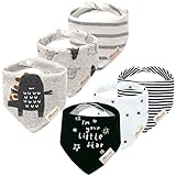 6 Pack Baby Dreieckstuch Babylätzchen Baumwolle Bandanas Einstellbar Spucktuch Super Saugfähig...