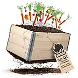 3 Stück Hochbeet für Garten Holz Beet Hochbeete-Kit Palettenrahmen 120x80cm