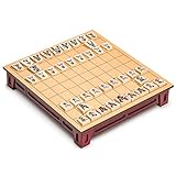 Yellow Mountain Imports Japanisches Shogi Schach-Set – Holzspielbrett mit Schubladen und...