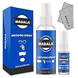 Madala Brillenreiniger-Spray mit Anti-Beschlag Funktion Antistatik-Spray Reinigungs-Set 20 ml...