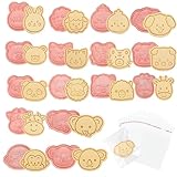 OT-NVWOZR 16 Stück Ausstechformen Kinder, Tiere Keksausstecher Kunststoff Plätzchen Ausstecher mit...