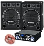McGrey PA Komplettset DJ Anlage PowerDJ-2500 (System mit Partyboxen, Lautsprecher, 2X 800 Watt,...