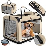 Lovpet® Hundebox Hundetransportbox faltbar Inkl.Hundenapf XXL 91,4x63,5x63,5cm Transporttasche...