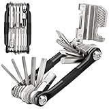 Fahrrad Multitool, 17 in 1 Fahrrad Werkzeug Multifunktions Werkzeug Fahrrad Reparatur Set Pocket...