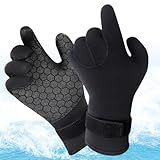 Catime Neoprenhandschuhe Anti-Rutsch, Thermohandschuhe Stoßdämpfend, Neopren Tauchhandschuhe 3mm,...