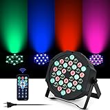 LED Par Strahler 36 LED 72W Discolicht Partylicht RGB DMX512 mit Fernbedienung, Bühnenlicht 7...