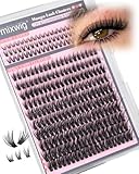 Wimpern Extensions DIY 260PCS Künstliche Wimpern Wispy Lash Cluster with Bottom Lashes Spiky Volume...