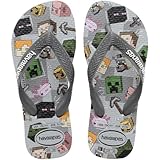 Havaianas Kids Minecraft, Jungen Flipflop, Steel Gray,