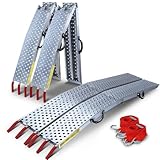 VOUNOT 2 x Faltbare Auffahrrampe, Laderampen 800 kg max Faltrampe für Motorrad, Anhänger,...