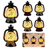 GAROMIA 6 Stück Mini Weihnachtsdeko Laterne Weihnachtslaterne Kleine Laterne Tischdeko...