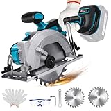 Akku Kreissäge Kompatibel mit Makita 18V Lithium-Akku, Bürstenlose Mini-Kreissäge Handkreissäge...