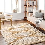 Livabliss Tuzla Shaggy Berber Teppich - Flauschiger Teppich groß für Wohnzimmer, Esszimmer,...