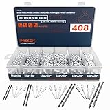 Presch Blindnieten Set 408tlg. inkl. 8 HSS Bohrern - 400 Alu/Stahl Nieten Sortiment 2,4mm, 3,2mm,...