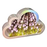 Firulab Wolkenspiegel-Tulpenlampe | DIY Tulpen Nachtlampe LED Lichter,Zarte Nachttischlampe,...