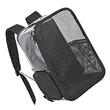 TOYANDONA Atmungsaktiver Transparenter Katzen Rucksack Bequeme Tragetasche für Haustiere für...
