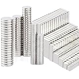 300 Stück Magnete Stark, 4 Verschiedene Größen, Neodym Magnete Extra Stark Silber, Kleine Magnete...