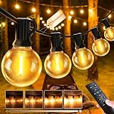 Lichterkette Led Außen Strom Outdoor - 30M 100FT 43+2 G40 Glühbirnen Garten Beleuchtung Balkon...