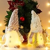 Akxlax 2 Stück Weihnachtswichtel Weihnachten mit Timer, GNOME Wichtel LED Weihnachtsdeko...