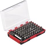 AGT Professional Bitsatz: 61-teiliges Bit-Set mit magnetischem Bithalter, Chrom-Vanadium-Stahl...