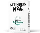 Steinbeis No. 4 Druckerpapier – 2500 (5 x 500) Blatt DIN A4 Recycling-Papier 80 g/m², Weiß &...