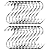 20 Stück S Haken 9cm, Bolatus S-Haken Edelstahl Robuste Metallhaken S-förmige Haken für Küche...