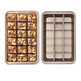 SVNR Brownie Backform,Antihaftbeschichtete Kuchenform Brownie mit Trennwänden,Antihaftbeschichtete...