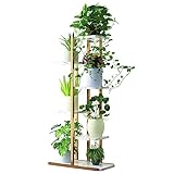 anwhriet Pflanzenständer mit 6 Etagen, Eck-Innenbereich, 113 cm, Metall-Blumentöpfe, Regal für...