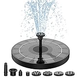 AISITIN Solarbrunnen für Draussen, 2.5W Solar Springbrunnen für Außen mit 6 Sprüh Effekten,...