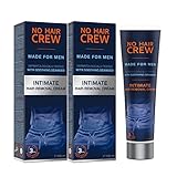 NO HAIR CREW - 2 Pack Enthaarungscreme für den Intimbereich – extra sanfte Haarentfernung für...