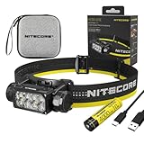 Nitecore HC65 UHE Ultra High Triple Output Metall-Stirnlampe – 2.000 Lumen mit...