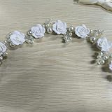 Flayem Kommunion Blumen Haarschmuck, Perlen weiß Blumenkranz, Konfirmation Hochzeit Kopfschmuck