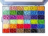 La Manuli Sortiert Fuse Beads Kit - 11000 Stück 5 mm 36 Farben Bügelperlen Set Mit jeder Marke...