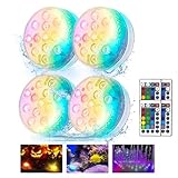 Nalezuns Unterwasser Licht, 13 LED Poolbeleuchtung Unterwasser, 4 Stück LED Poollicht Beleuchtung...