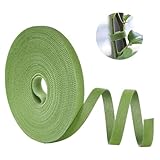 Adiwo Pflanzenbinder Klett,15m Grün Wiederverschließbar Pflanzenband Doppelseitige Stützbinder...