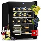 Klarstein Weinkühlschrank, 1 Zonen Getränkekühlschrank Klein, Kleiner Weinschrank 42L,...