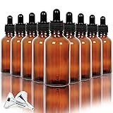 Youngever 16er Pack 50ML Tropfflaschen aus Glas für ätherische Öle, Pipettenflasche,...