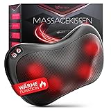 Wellax - Massagekissen mit Wärmefunktion & 360° Drehung - Shiatsu Nackenmassagegerät mit 3...