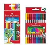 Faber-Castell 205072 - Stifte Set mit Filzstiften und Buntstiften, 22-teilig, für Kinder und...
