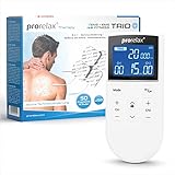 prorelax TENS/EMS Trio+ | Akkubetriebenes Elektrostimulationsgerät | 3 Therapien - TENS, EMS,...