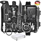 Survival Kit, 15 in 1 Erste Hilfe Set Auto Outdoor Zuhause, Notfall Ausrüstung Stromausfall First...