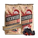 Rockwood Natürliche Holzkohle – Eichen-, Hickory- und Kirsch-Hartholzmischung für High-Heat...