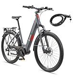 Telefunken E-Bike 27,5 Zoll Fahrrad für Damen & Herren | Pedelec SUV 7-Gang Kettenschaltung | Hydr....