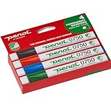 PENOL OF SCANDINAVIA Permanentmarker in 4 verschiedenen Farben – 0750-Marker mit Nordic...
