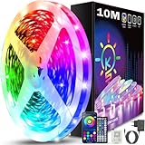 Keepsmile LED Strip 10M RGB, Bluetooth LED Streifen mit APP & Fernbedienung, Musik Sync, Dimmbar...