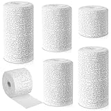 6 Rollen Gipsbinden Set zum Basteln, Schnell Trocknend und Komfortabel, Gips Binden Set für...