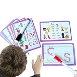 Lernalphabete Lernkarten - 27 englische Buchstaben Carding Cards, Preschool Learning Toys für...