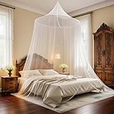 MOAZIFI Moskitonetze Bett,Moskitonetz Doppelbett Einzelbett, Mückennetz Bett Faltbar, Rundes...