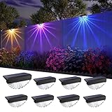 JACKYLED Solarlampen für außen Garten, RGB LED mit 180° Fächerlicht & 11 Lichtstrahlen, 20h...