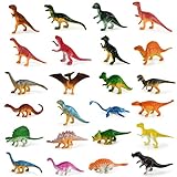 EKKONG Dinosaurier Spielzeug, 24 Stück Dino Figuren Verschiedene Mini Dinosaurier Figuren...