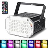 Multicolor Stroboskop mit Fernbedienung Disco Licht, 48Led Stroboskope Musikgesteuert Disco...